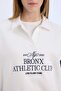 Oversize Wide Fit Polo Neck Printed Thick Sweatshirt E1852Ax24Wn - 5
