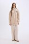Relax Fit Half Zipper High Collar Printed Soft Fleece Inside Thick Sweatshirt Tunic E5402Ax24Wn - 2
