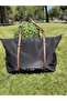 Women's Striped Shopperr Hand and Shoulder Bag - 5