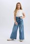 Girls Wide Leg Wide Wide Leg Jeans D9697A825Sm - 3