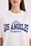 Oversize Wide Fit Crew Neck Printed Short Sleeve T-Shirt E5055Ax25Sp - 5