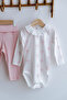 100% Cotton 2-Piece Body & Pants Set - Ribbon / Pink - 6
