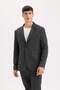 Slim Fit Slim Fit Jacket Lapel Button Blazer Jacket D6074Ax24Au - 3