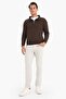 Relax Fit High Collar Zippered Basic Plain Thick Sweatshirt E5332Ax24Wn - 2
