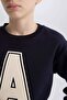 Boy's Crew Neck Printed Sweatshirt D4342A824Wn - 4