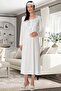 Maternity Dressing Pajamas Nightgown 4-Piece Set 75% Cotton, 25% Viscose Hair Band is a Gift - 7