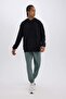Sports Jogger Sweatpants Standard Fit Basic Plain with Pockets and Elastic Waistband D3742Ax24Wn