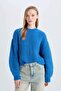 Oversized Wide Fit Crew Neck Knitwear Sweater V1811Az24Cw - 3