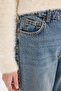 Straight Fit High Waist Straight Leg Washed Jeans D5418Ax24Cw - 6