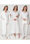 Maternity Dressing Pajamas Nightgown 4-Piece Set 75% Cotton, 25% Viscose Hair Band is a Gift