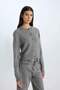 Regular Fit Crew Neck Buttoned Rhinestone Knitwear Cardigan E0772Ax24Wn