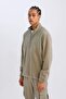 Stand Collar Zip-Up Fleece Sports Sweatshirt - Standard Fit D9226Ax24Wn - 4