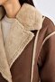 Jacket Collar Suede Parka Coat Plush Lined Buttoned Pocketed D4202Ax24Wn - 5
