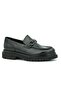 Genuine Leather Thick Sole Loafer Black Men's Shoes - 3042 - 2