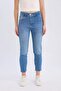 Lina Comfort Mom High Waist Ankle Length Jeans Washable Pants E3439Axns - 4