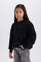 Christmas Themed Oversize Wide Fit Crew Neck Stoned Soft Fleece Inside Sweatshirt for Girls D5420 - 3