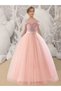Elegant Sequined Off-Shoulder Tulle Dress Princess Evening Dress - 2