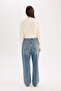 Straight Fit High Waist Straight Leg Washed Jeans D5418Ax24Cw - 8