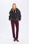 Regular Fit Wide Collar Zippered Short Faux Fur Coat B2442Ax24Wn - 6
