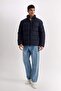 Water Repellent Windproof down Jacket Slim Fit Slim Fit Stand Collar with Zipper Pockets 3156566 - 2