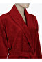 Burgundy Unisex Shawl Collar Home, Hotel, Spa, Bath Bathrobe One Piece - 6