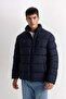 Water Repellent Windproof down Jacket Slim Fit Slim Fit Stand Collar with Zipper Pockets 3156566 - 5