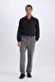 Slim Fit Slim Fit Polo Collar Long Sleeve Black Shirt D4525Ax24Au - 2