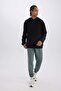 Sports Jogger Sweatpants Standard Fit Basic Plain with Pockets and Elastic Waistband D3742Ax24Wn - 2