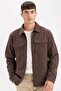 Regular Fit Polo Neck Corduroy Shirt D3380Ax24Au