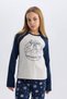 Girls' Christmas Themed Pajamas Set Crew Neck Long Sleeve Top Long Bottom D8797A824Au - 6