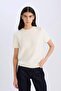 Regular Fit Crew Neck Basic Plain Knitwear Short Sleeve T-Shirt Sweater E3214Ax24Wn - 2