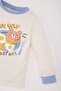 Baby Boy 4-Piece Pajamas Set - Crew Neck, Print Combed Cotton, Long Sleeve and Elastic Waist Long Bottom D535 - 3