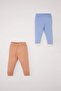 Baby Boy 4-Piece Pajamas Set - Crew Neck, Print Combed Cotton, Long Sleeve and Elastic Waist Long Bottom D535 - 2