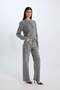 Regular Fit Crew Neck Buttoned Rhinestone Knitwear Cardigan E0772Ax24Wn - 2