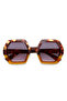 Emma Big Hexagonal Sunglasses Havana Yellow Ok015-Hy - 3