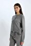 Regular Fit Crew Neck Buttoned Rhinestone Knitwear Cardigan E0772Ax24Wn - 4