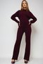 Women's Burgundy Finger Detailed Knitwear Bottom Top Suit Prmx12696 - 2