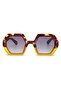 Emma Big Hexagonal Sunglasses Havana Yellow Ok015-Hy