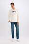 سويت شيرت سميك مطرز برقبة دائرية من Relax Fit D2162AX24AU - 2