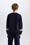 Boy's Crew Neck Printed Sweatshirt D4342A824Wn - 5