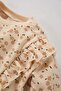 Baby Girl Crew Neck Floral Print Soft Furry Inside Sweatshirt D7186A524Wn - 3