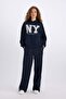 سويتشيرت سميك بقبعة مع طبعة بقصة واسعة - E3332AXNS - 2