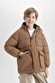 Regular Fit Long Sleeve Waterproof Hooded Inflatable Coat with Zipper and Snap Pocket for Boys C8805A8 - 6