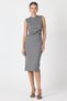 Anthracite Gray Heart Buckled Midi Dress 8144A - 3
