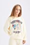 Girl's 2-Piece Set Printed Sweatshirt Elastic Waist Sweatpants D2218A824Wn - 4
