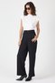 Black Belt Pack High Waist Wide-Leg Women's Trousers 8147A - 7