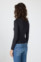 Black U Neck Slim Fit Blouse 2434 - 5