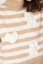 Biscuit Striped Embroidered Detailed Sweater 7090 - 4