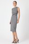 Anthracite Gray Heart Buckled Midi Dress 8144A - 2