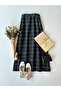 Long Black Color Tweed Skirt - 4